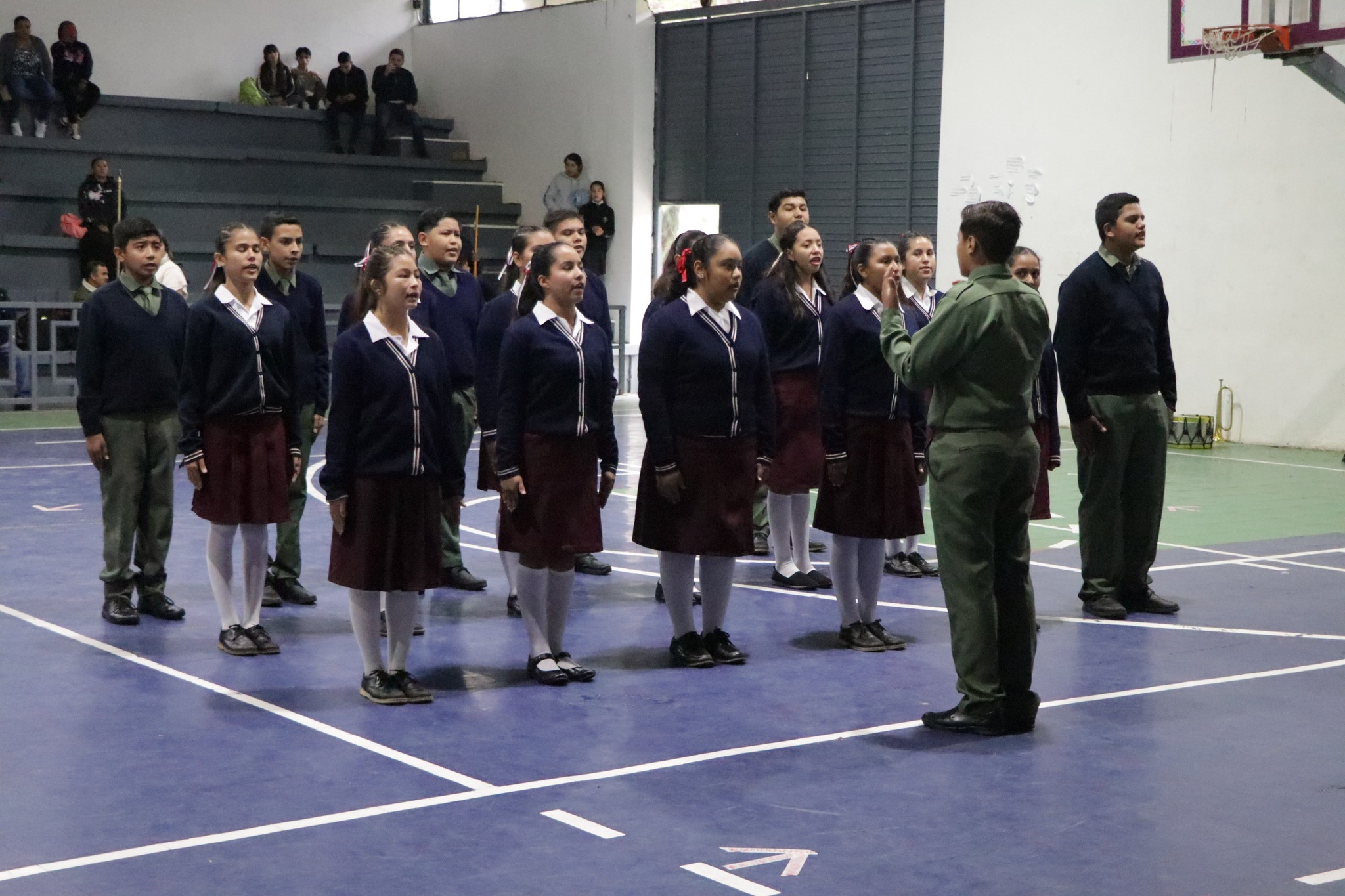 Participación en Concurso de Escoltas y Canto del Himno Nacional Mexicano